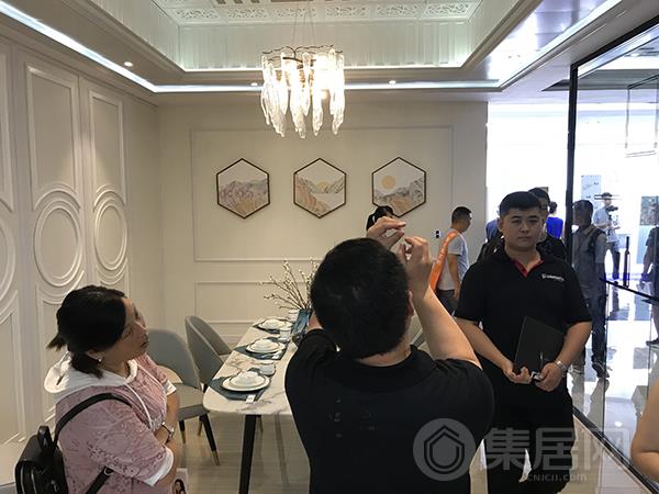观展者欣赏品格顶墙产品