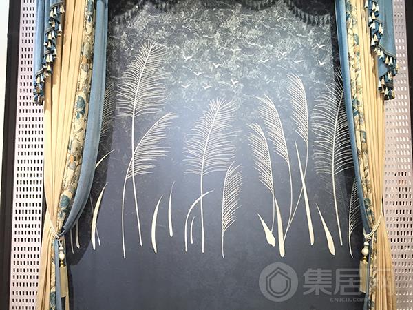 启上新品刺绣背景墙【蒹葭之思】